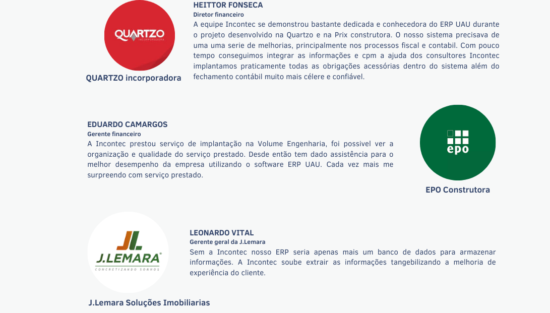 DEPOIMENTOS INCONTEC